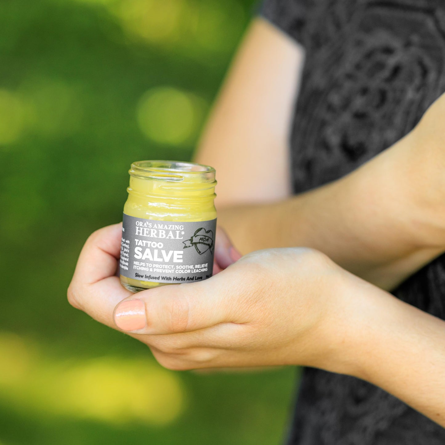Ora's Amazing Herbal Tattoo Salve, Apothecary-Grade Tattoo Aftercare Balm, Natural Tattoo Ointment for Healed Tattoos, Itch Relief Cream, Skin Soothing, Calming, Deep Moisture & Ink Color Protection