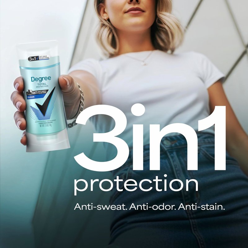 Degree Antiperspirant for Women Protects from Deodorant Stains Pure Clean Deodorant for Women 2.6 oz