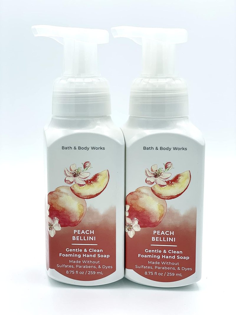 Bath and Body Works Foaming Hand Soap - Gentle & Clean Peach Bellini, 8.75 fl. oz. | 2-Pack