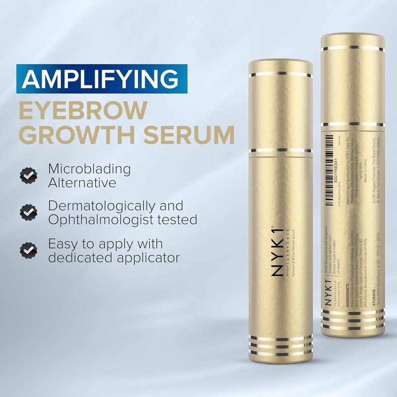 NYK1 Eyebrow Growth Serum - Achieve Thicker, Fuller Brows | XL 8ml Advanced Formula for Natural Regrowth