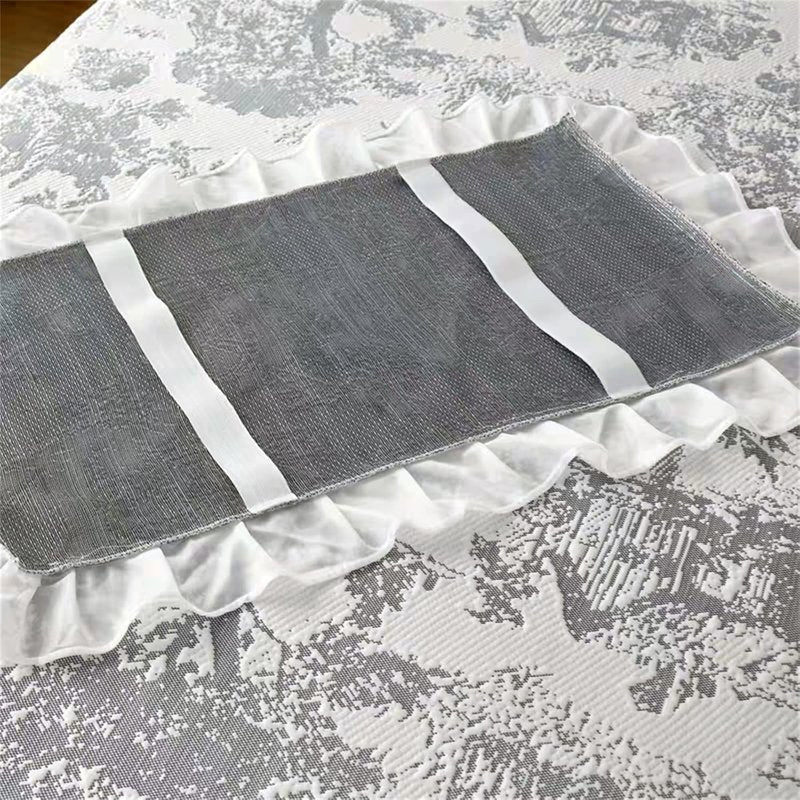 Massage Table Cover - Thickened Spa Table Skirt with Face Hole | Fits 75" x 31.5" - Gray