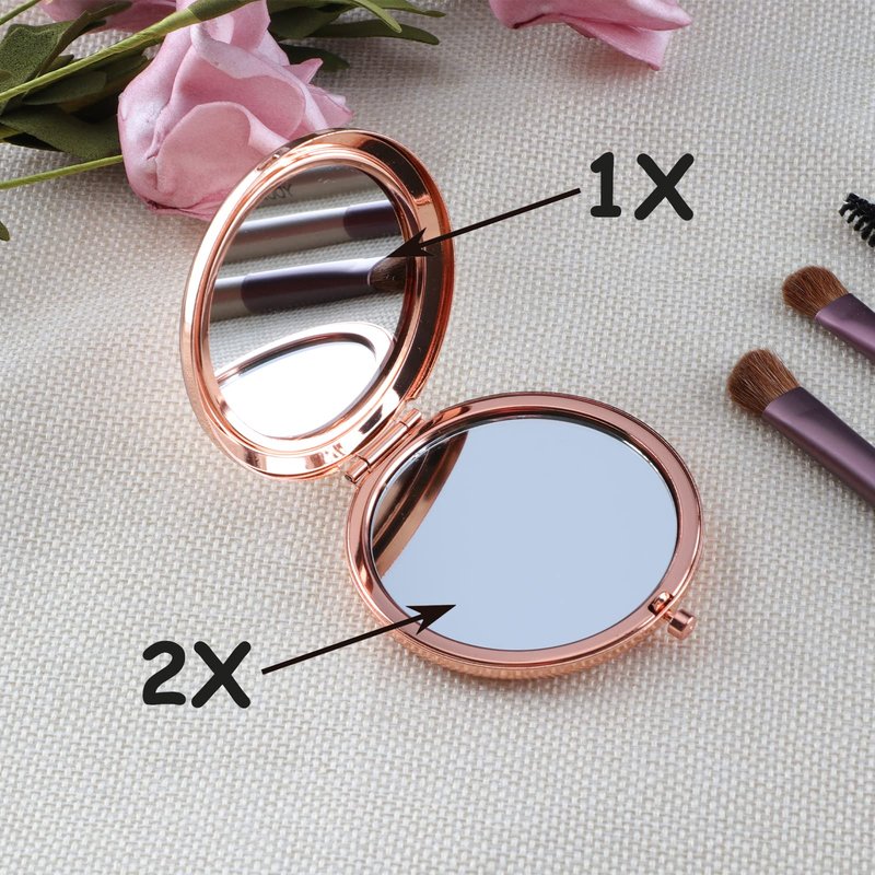Cawnefil 30th Birthday Gifts for Women Rose Gold Compact Makeup Mirror Happy 30th Birthday Gift Ideas for Women 30th Birthday Present for Daughter Niece Sister Friends