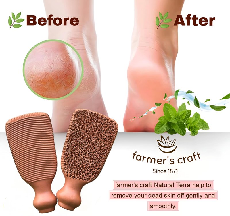 Natural Pumice Stone Made up of Terra Cotta Ancient Indus Valley Foot Scrubber Callus Remover Skin Care Kit for Hand and Dead Skin, Pedicure Tools Foot Exfoliator, Cracked Heels, Body Loofah