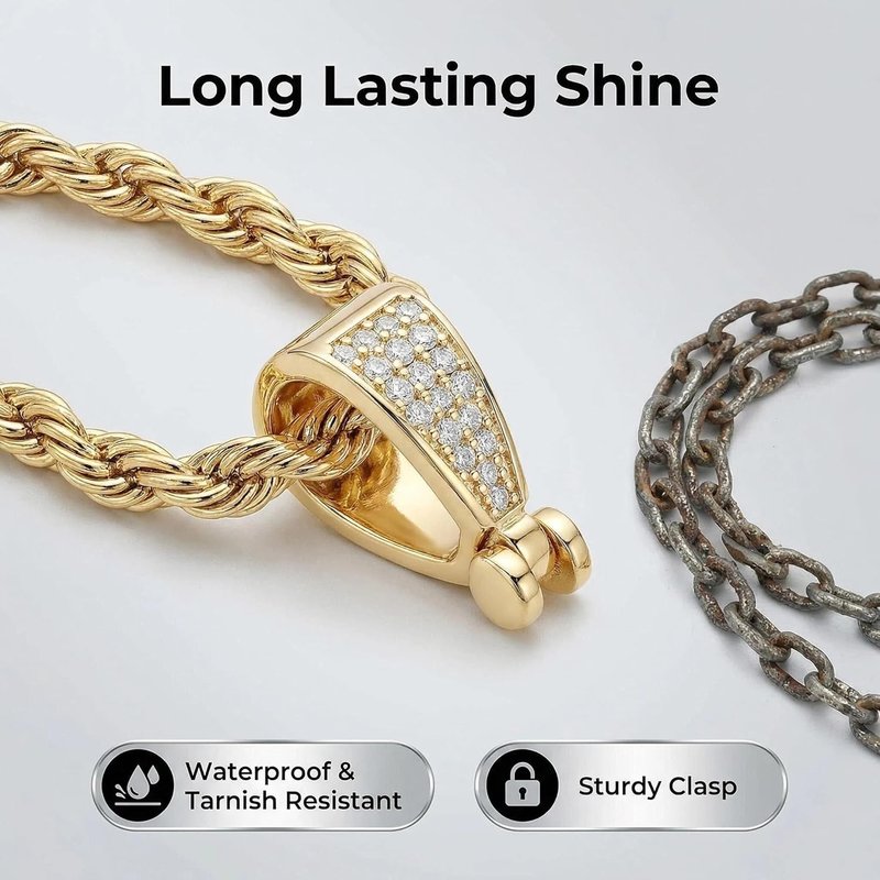Skiennix Crooked Head Zircon Necklace - Stylish Hip-Hop Alloy Pendant Jewelry for Women