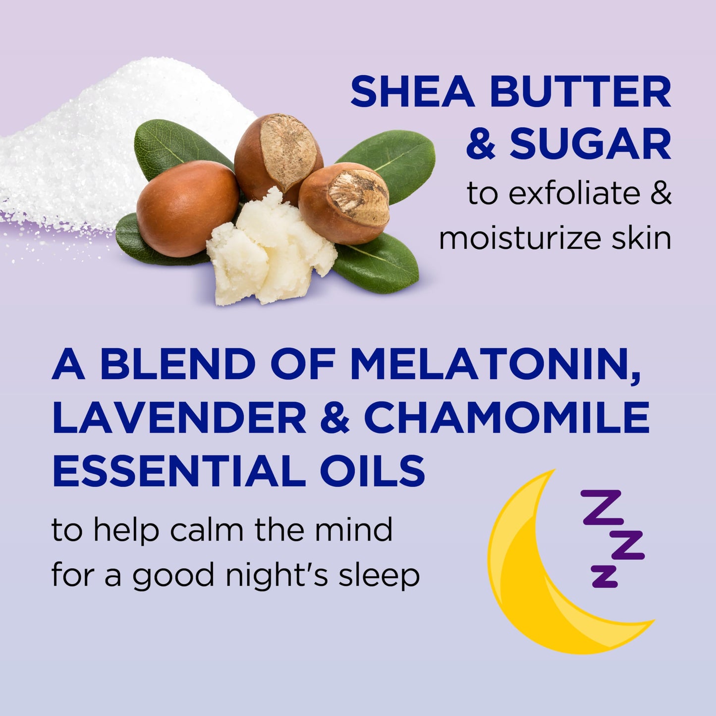 Dr Teal's Shea Sugar Sleep Scrub, with Melatonin, Lavender, & Essential Oils, 19oz (Pack of 3)