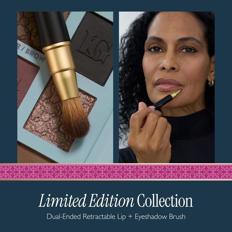 LAURA GELLER NEW YORK Cosmetic Professional Makeup Brushes - Cruelty-Free - 22 Dual-Ended Lip + Eyeshadow Brush