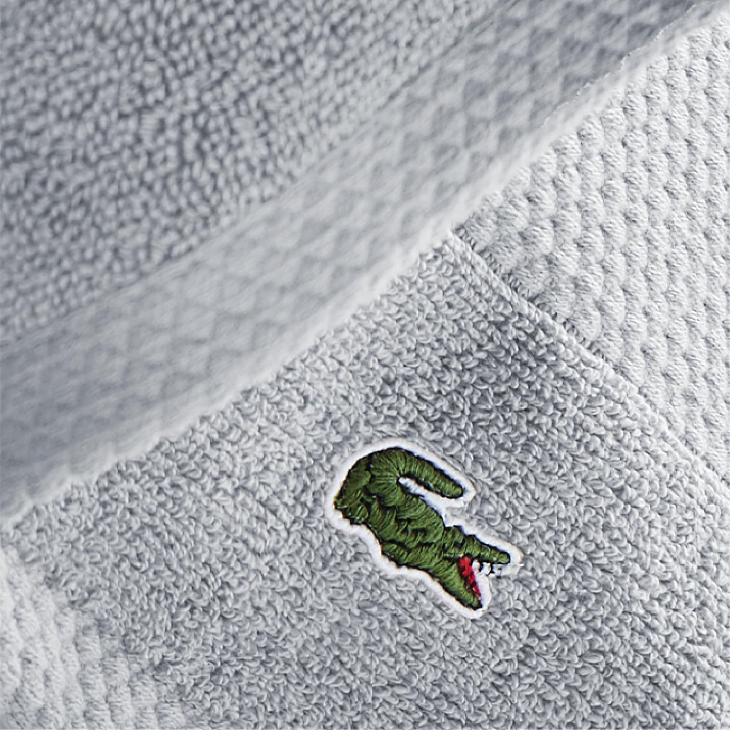 Lacoste Heritage Anti-Microbial Supima Cotton 6-Piece Towel Set, 2 Bath Towels, 2 Hand Towels, 2 Washcloths, Microchip – Highly Absorbent & Quick Drying, Bathroom Essential, Machine Washable