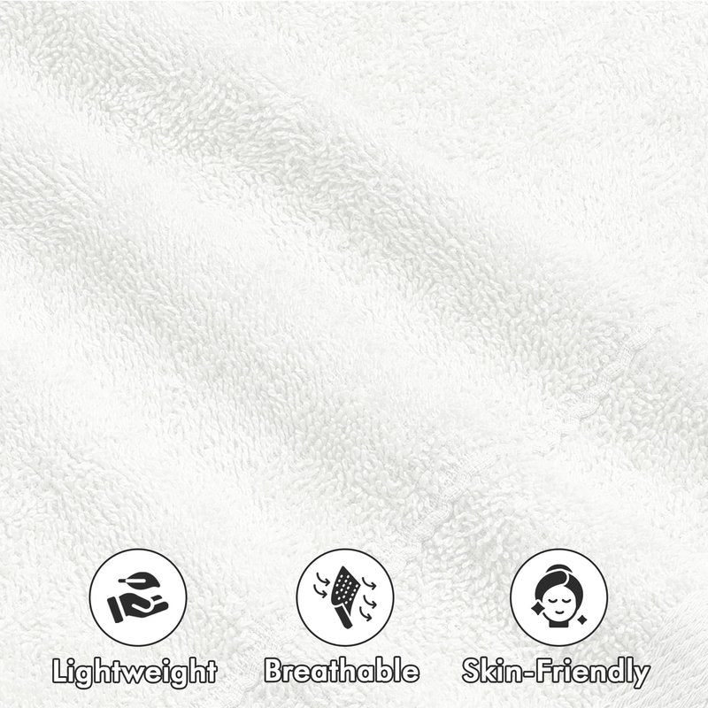 Novo Home Face Towels Pack of 12 – 100% Cotton Wash Cloths (12x12 inch) – Soft, Quick Dry & Highly Absorbent Hand Towels for Bathroom, Spa, Gym, Kitchen and for Daily Use - (White)