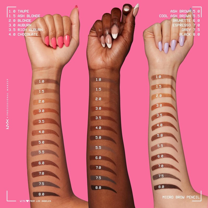 NYX Micro Brow Pencil - Precise Eyebrow Pencil for Defined Brows | Chocolate Shade