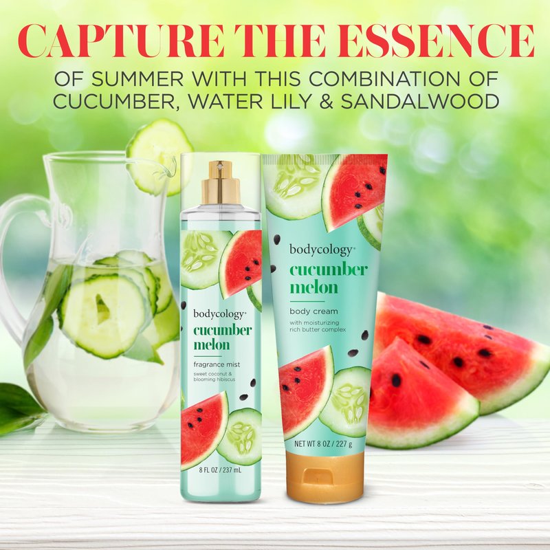 Bodycology Long-Lasting Fragrance Body Mist, Cucumber Melon, 8 fl oz