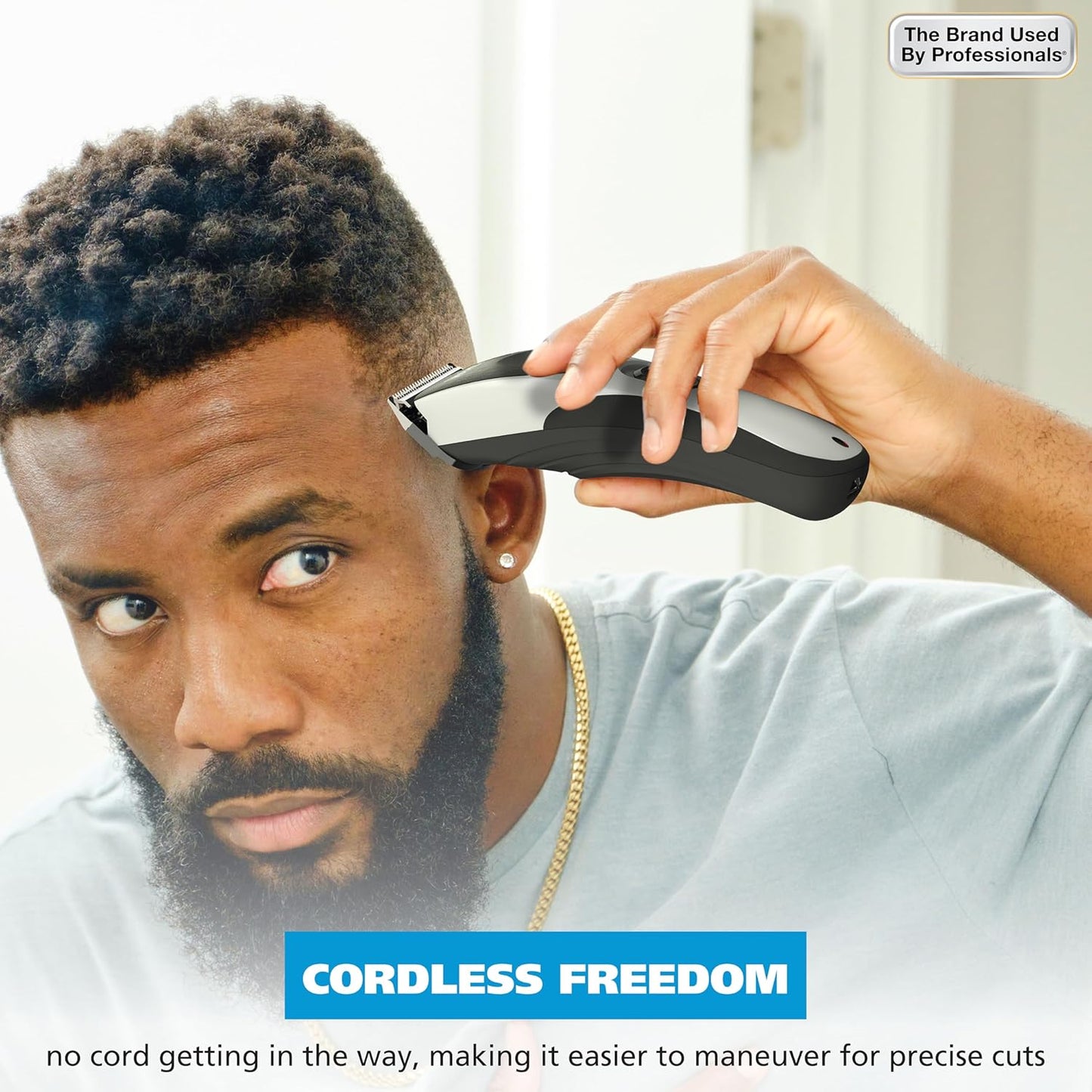 Wahl Hair Clippers - Cordless Rechargeable Precision Blades for Men | Snap-N-Lock Guards, Model 3031656