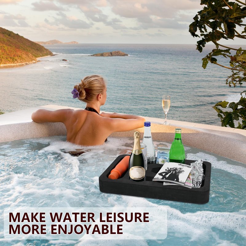 CY ShineLing No-Inflation Floating Drink Holder – Multi-Hole Design for All Bottle & Cup Sizes – Perfect for Pool Parties, Beach, Lake, Hot Tub & Spa – Fun for Any Water Occasion