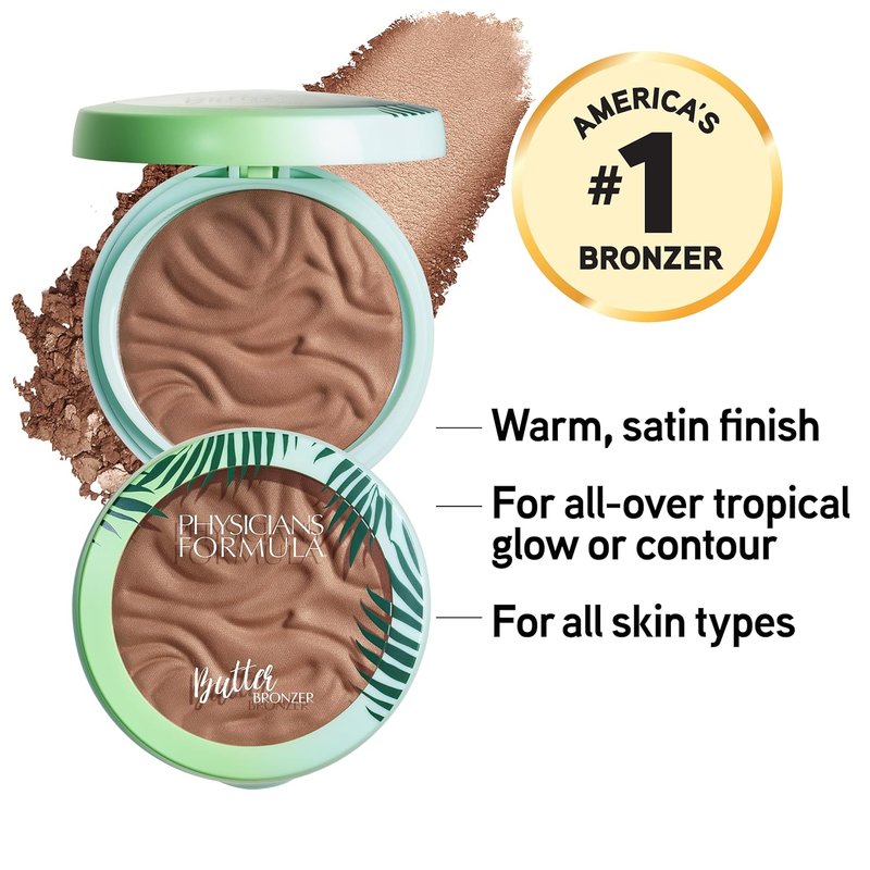 Physicians Formula Murumuru Butter Bronzer - Moisturizing & Nourishing for Silky Glow | Deep Bronzer, Vegan & Cruelty-Free