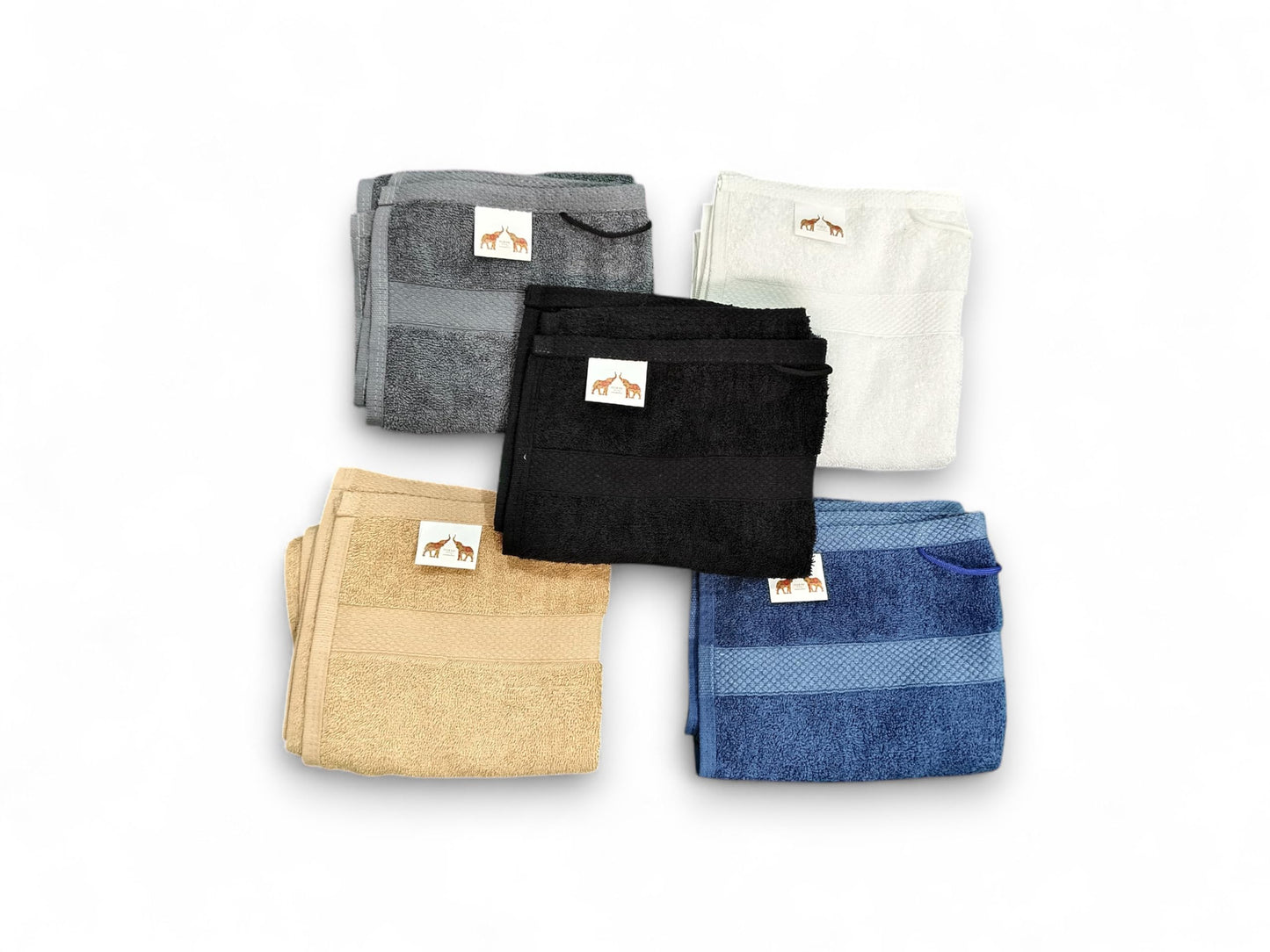 Mango Gifts 100% Cotton Hand Towels for Bathroom, Soft and Quick Dry Bath Towel for Face and Gym, Highly Absorbent Everyday Use, 550 GSM, 16 x 28 Inch, Pack of 5