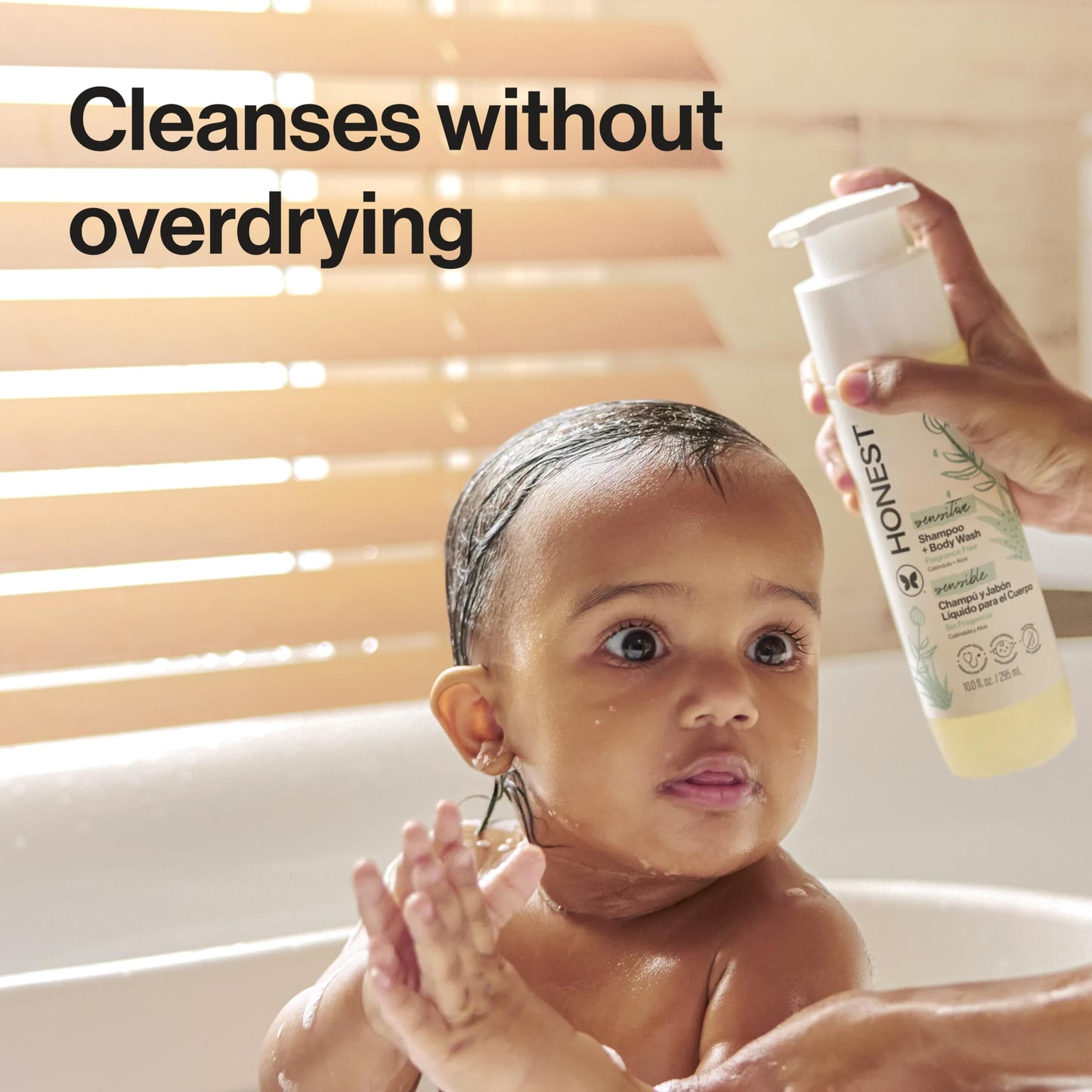 The Honest Company 2-in-1 Cleansing Shampoo + Body Wash, Gentle Enough for Baby, Dermatologist Tested, Tear-Free, Hypoallergenic, Fragrance-Free