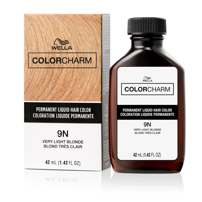 COLORCHARM Permanent Liquid Hair Color | 9N Very Light Blonde | Up to 100% Gray Coverage | 1.42 Fl Oz