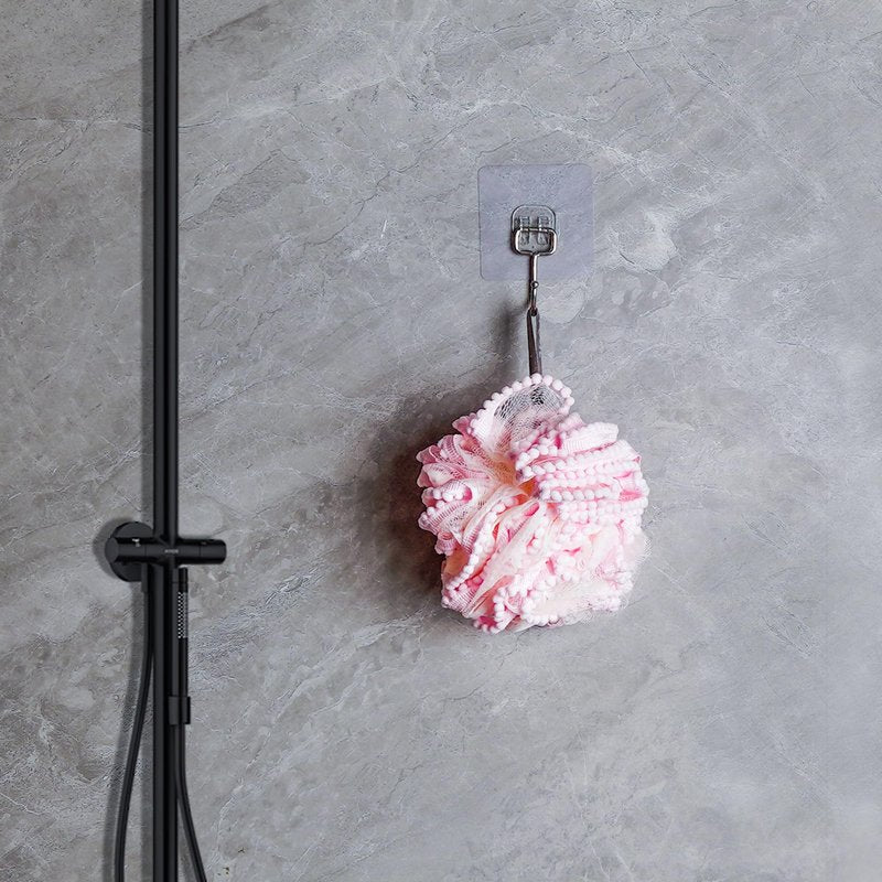 Biiange Pink Loofah, Shower Bath Spong, Soft Shower Loofahs Balls, Globose lace Shower Ball, for Body Wash Scrubber Cleaning Loofah Bathroom Accessories (2Pcs Pink)