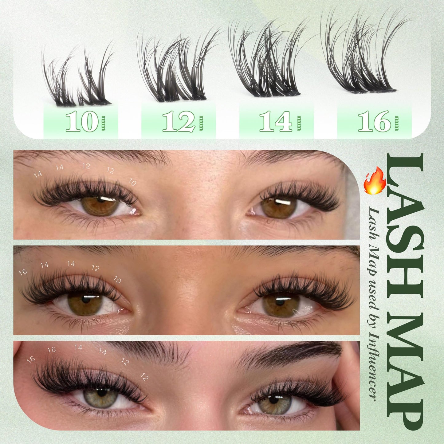 Wispy Lash Clusters Clear Band Natural Eyelash Clusters D-curly Lash Extensions Invisible Band Cluster Eyelash Extensions Spider Cluster Lashes 10-16MM Individual Lashes by Newcally