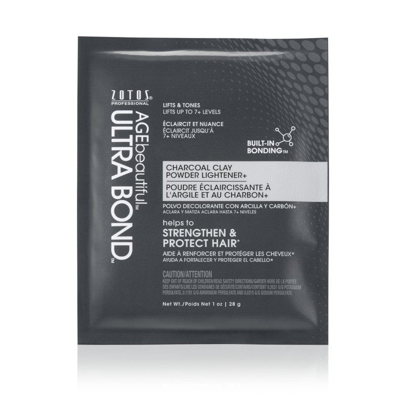 AGE beautiful Charcoal Clay Powder Hair Lightener with Ultra Bond Building | Strengthens, Protects & Nourishes | Lifts up to 7+ Levels | Lightens & Tones in One-Step | 1 Oz