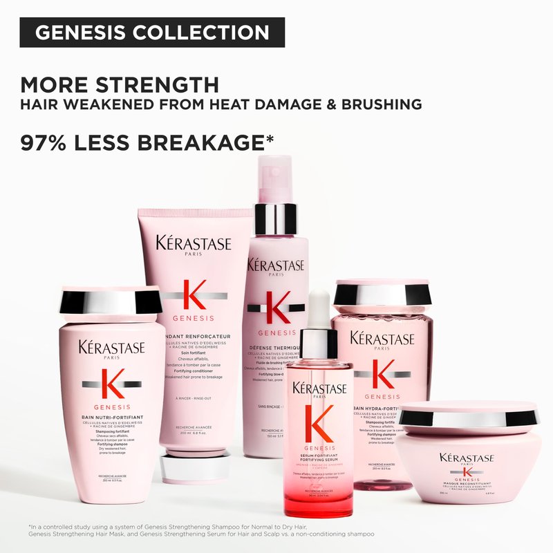 Kerastase Genesis Hair Serum - Daily Strengthening Treatment for Weak Hair, Silicone-Free, Anti-Breakage, Nourishes and Reinforces Hair, Serum Fortifiant, 1 Fl Oz