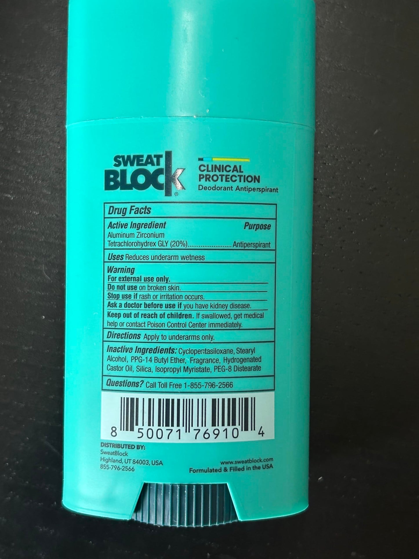 SweatBlock Deodorant Antiperspirant for Women & Men | 48 Hour High Degree Sweat & Odor Protection | Non Irritating Smooth Glide | Coastal Fresh Scent (1 Pack)