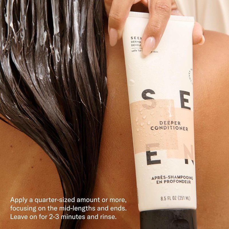 SEEN Deeper Conditioner - Non-Comedogenic Formula for Sensitive Skin | Dermatologist-Developed, 8 oz