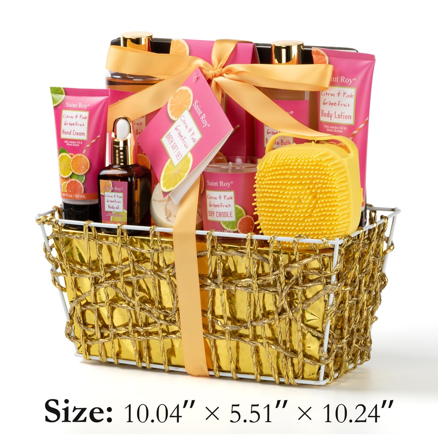 11Pcs Bath & Body Set Spa Gift Basket for Women Men, Self Care Bath Kit