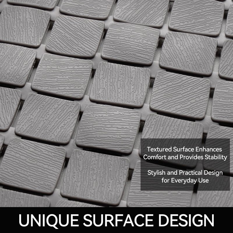 Hargiis Non-Slip Bathtub Mat, Anti Slip Shower Mat, Fast Drying Bathtub Mats, Foot Scrubber Mat, Anti Slip Mat for Tub, Floor, Bathroom, Kitchen, Home, Hotel (Gray 32"×15")