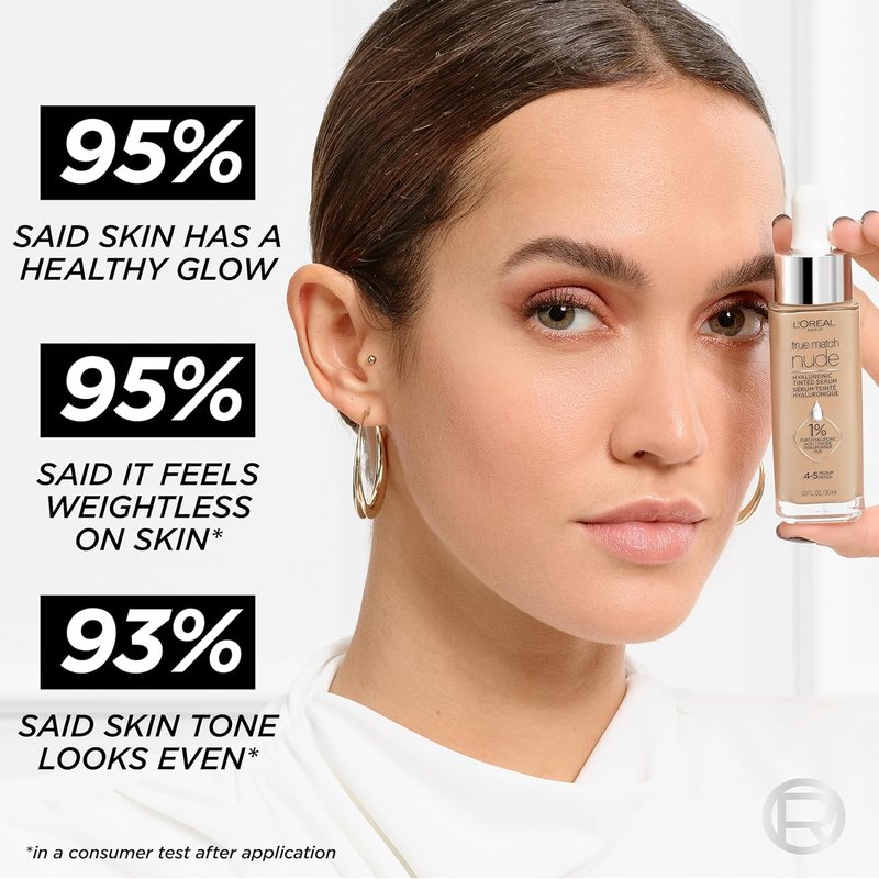 L'Oreal Paris True Match Nude Hyaluronic Tinted Serum Foundation - Very Deep 10-12 | 1 fl. oz.
