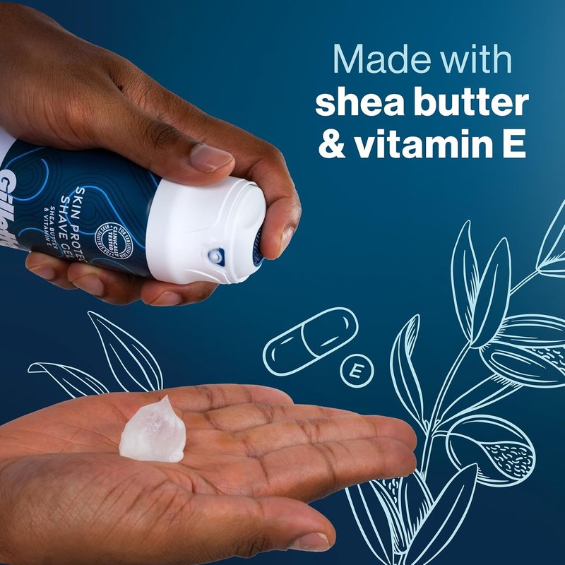 Gillette Shave Gel for Men - SkinGuard Formula with Shea Butter & Vitamin E | 7 oz