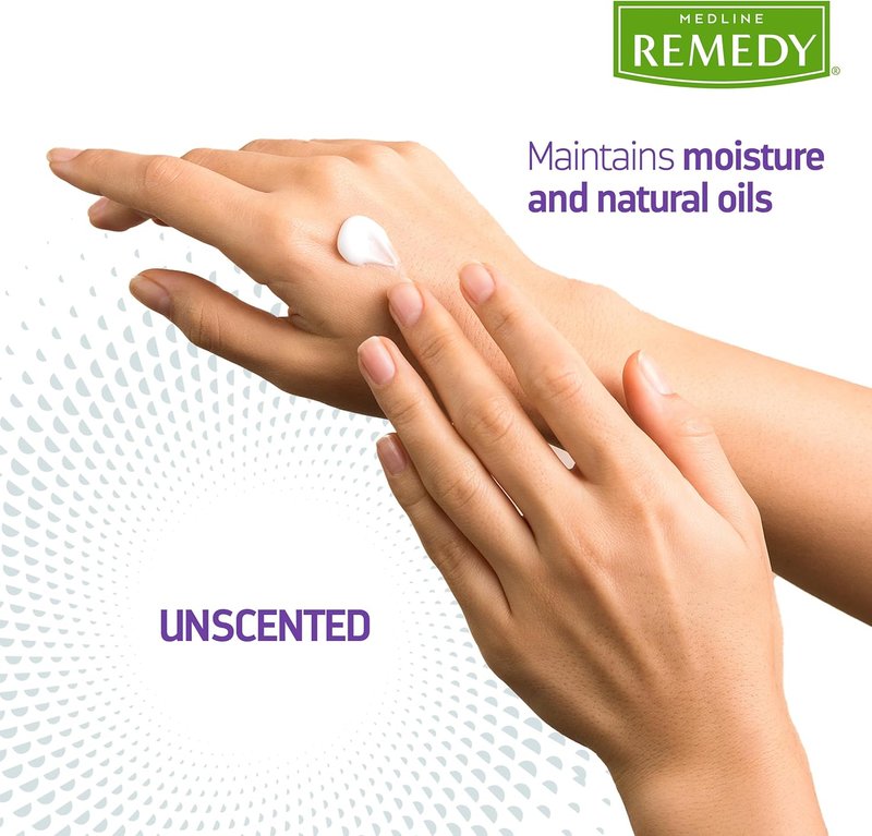 Medline Remedy Clinical Skin Cream - Fragrance-Free Moisturizer for Dry Skin | 12 fl oz, Hypoallergenic Lotion