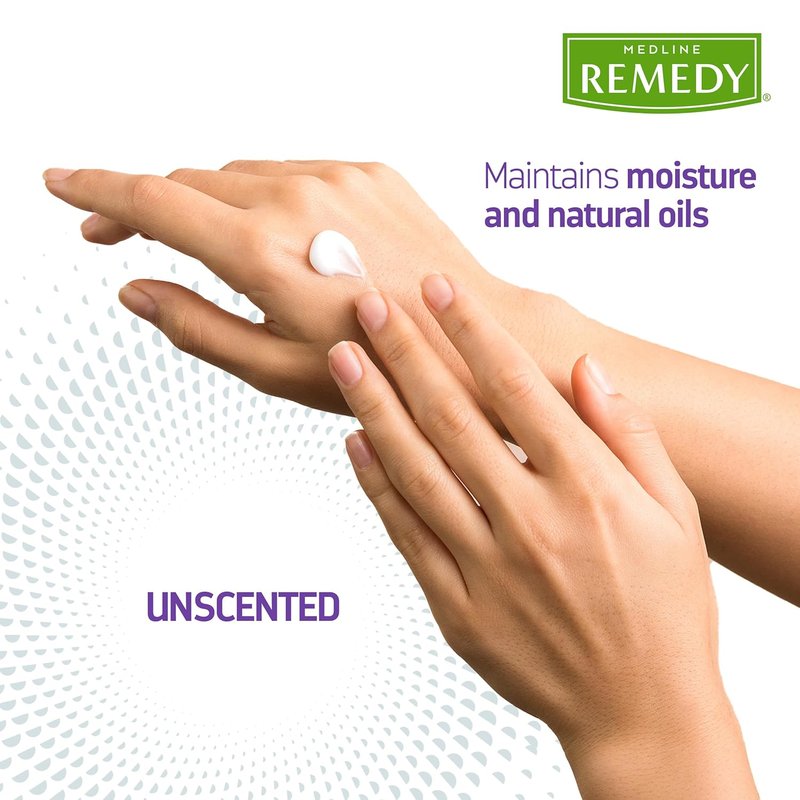 Medline Remedy Nourishing Skin Cream - Unscented Paraben-Free Moisturizer | 16 Fl Oz