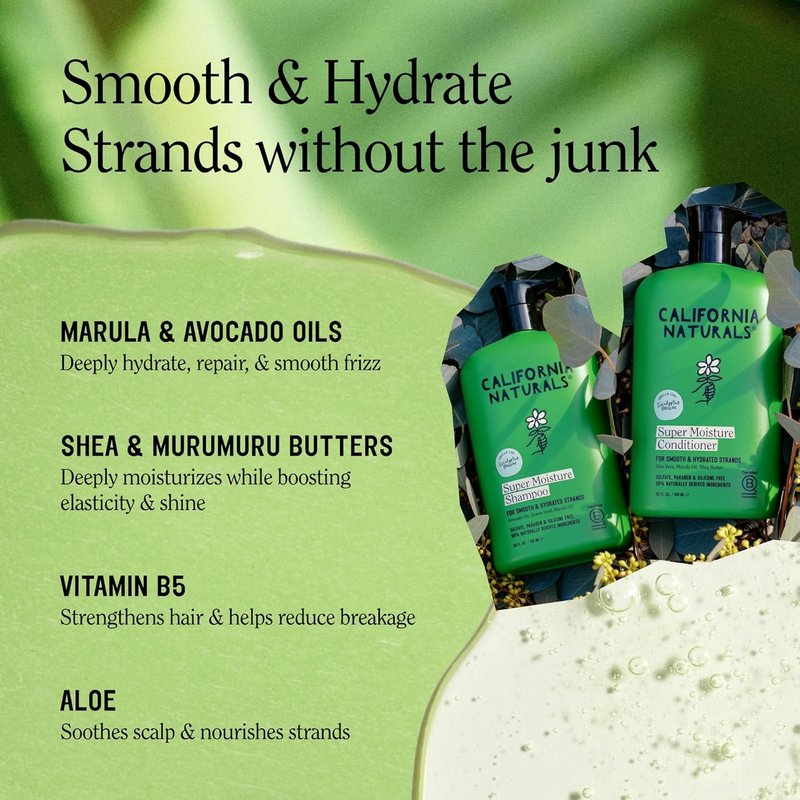 California Naturals Eucalyptus Breeze Shampoo & Conditioner Set - Hydrating Care for Dry, Damaged Hair | 20 oz, Vegan & Cruelty-Free