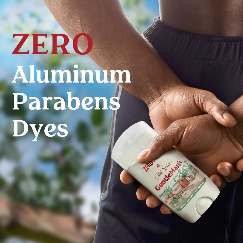 Old Spice GentleMan's Deodorant - Aluminum-Free, 24/7 Freshness, Eucalyptus & Coconut Oil, 3 oz (Pack of 3)