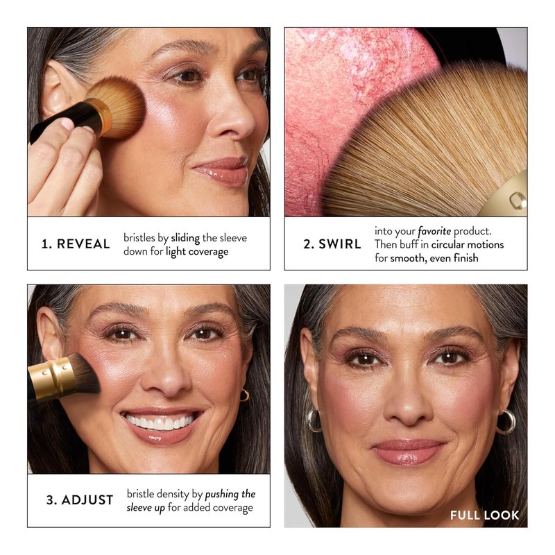 Laura Geller New York Makeup Brushes - Cruelty-Free Retractable Angled Kabuki Brush