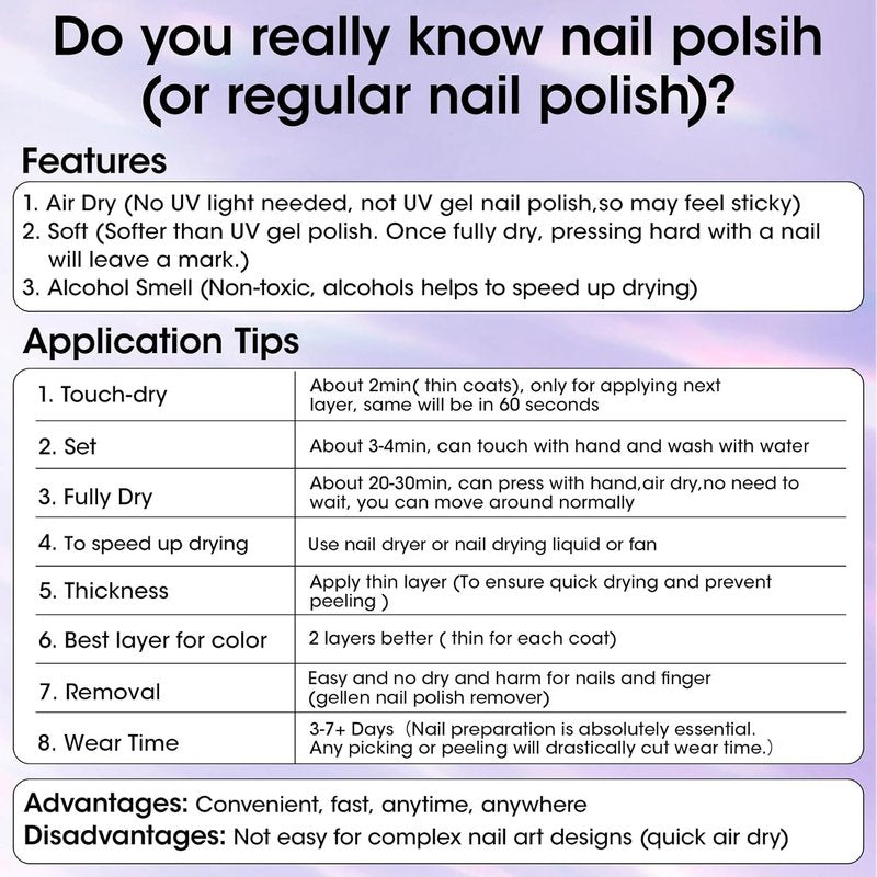 GELLEN Clear Nail Polish - Glossy Top Coat With Calcium Formula | Quick Dry, Long Lasting, 15ml