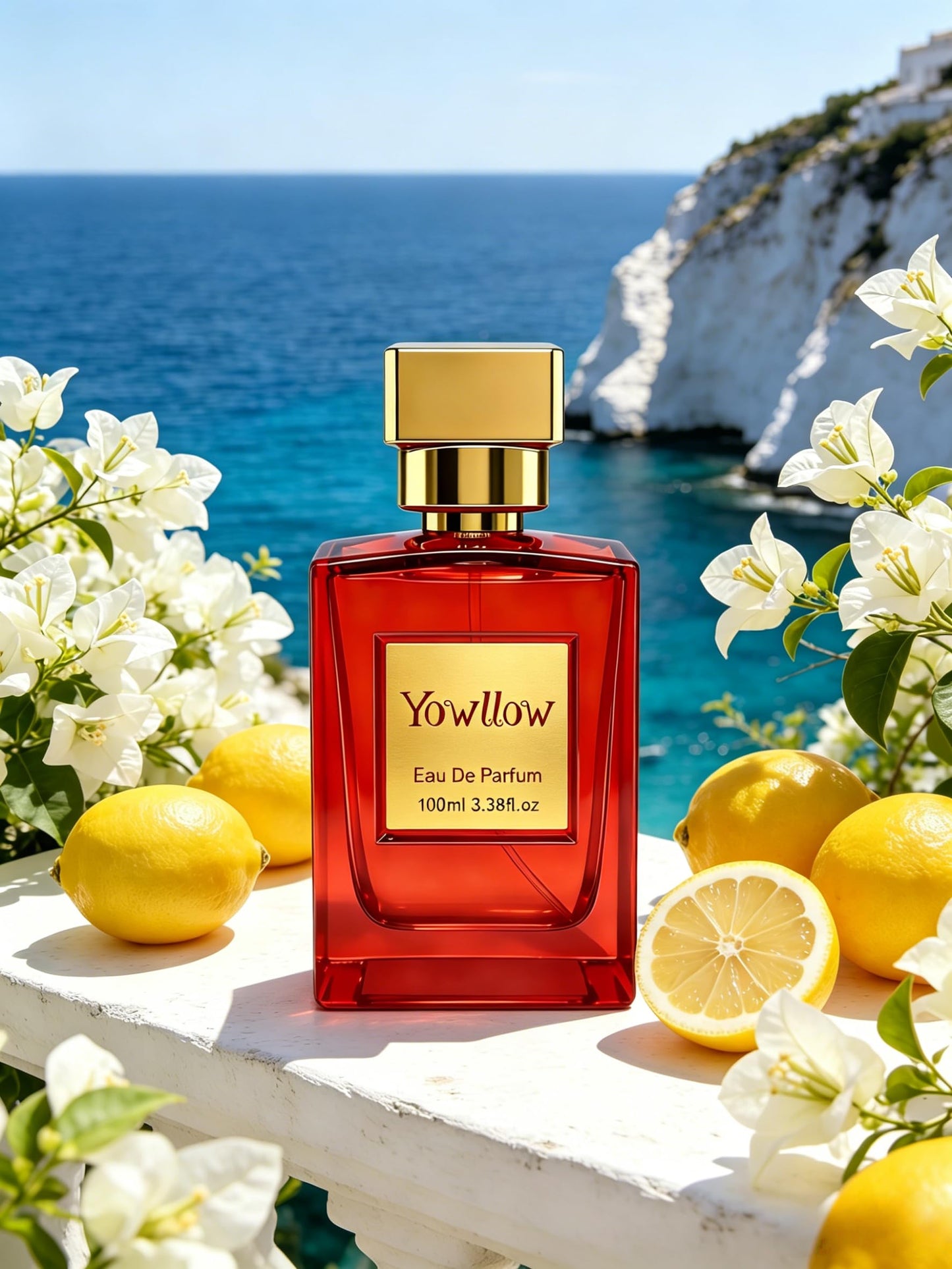Yowllow Myrtle California Eau de Parfum 3.4 Fl Oz/100ML Inspired by Par.ma Blu Med.iterr.aneo Mir.to- Fresh Citrus & Aromatic Woody Notes Womens Long Lasting Fragrance Spray,Vegan & Cruelty-Free ﻿