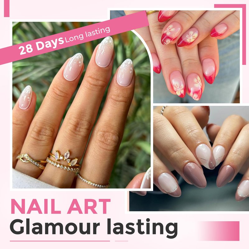 Luckyfairy Short Almond Nail Tips: 240pcs Half Cover Extra Short Fake Nails Almond Shape, Pre Etched Matted Soft Gel Press On Nails Extensions DIY Home Salon 12 Sizes
