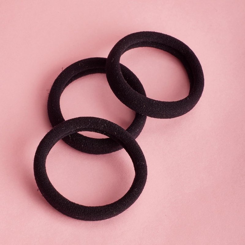 Goody ComfortFlex Seamless Black Hair Elastics - Ouchless No Slip Grip for All Hair Types | 10 Count (Pack of 3)