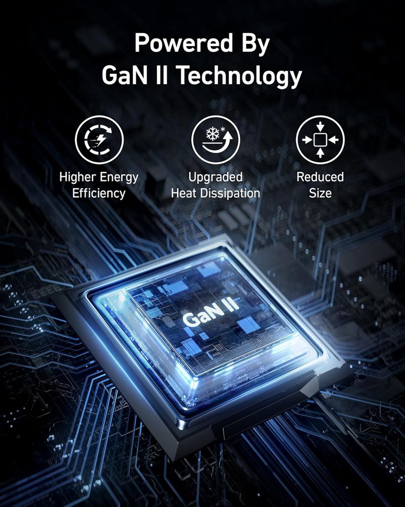 Anker 65W Fast USB-C Charger - Compact 3-Port Foldable Design for MacBook Pro, iPad Pro & More