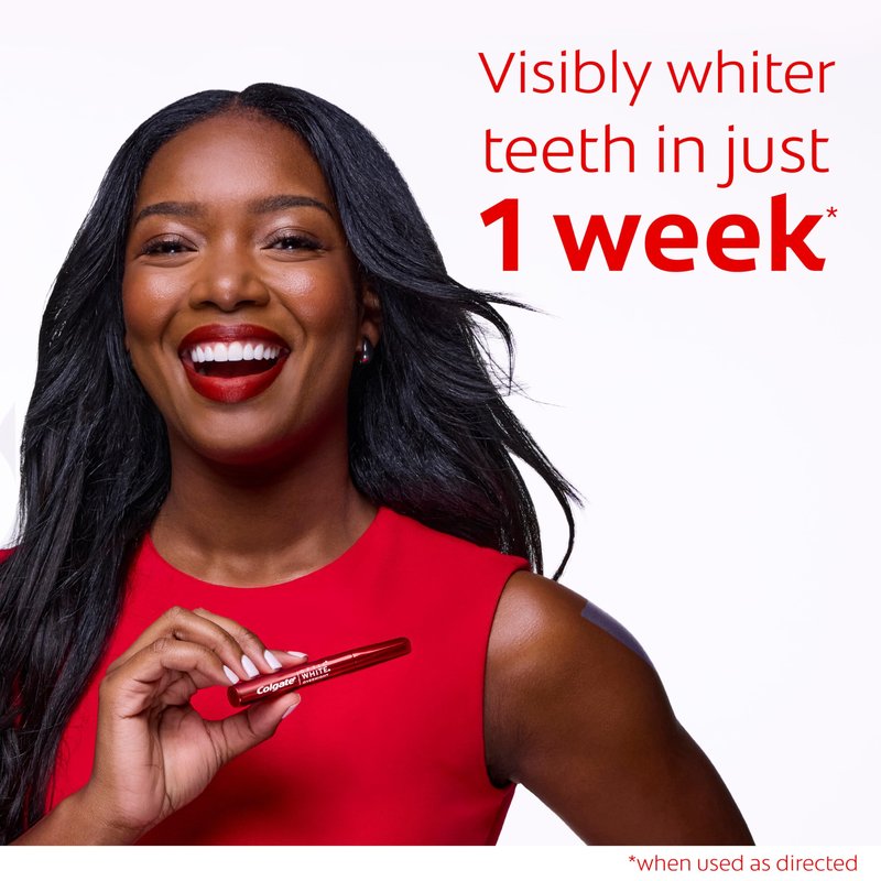 Colgate Optic White Overnight Teeth Whitening Pen, Teeth Stain Remover, Removes Years of Stains in Just 1 Week, Enamel Safe, Designed for No Tooth Sensitivity, 0.08 OZ