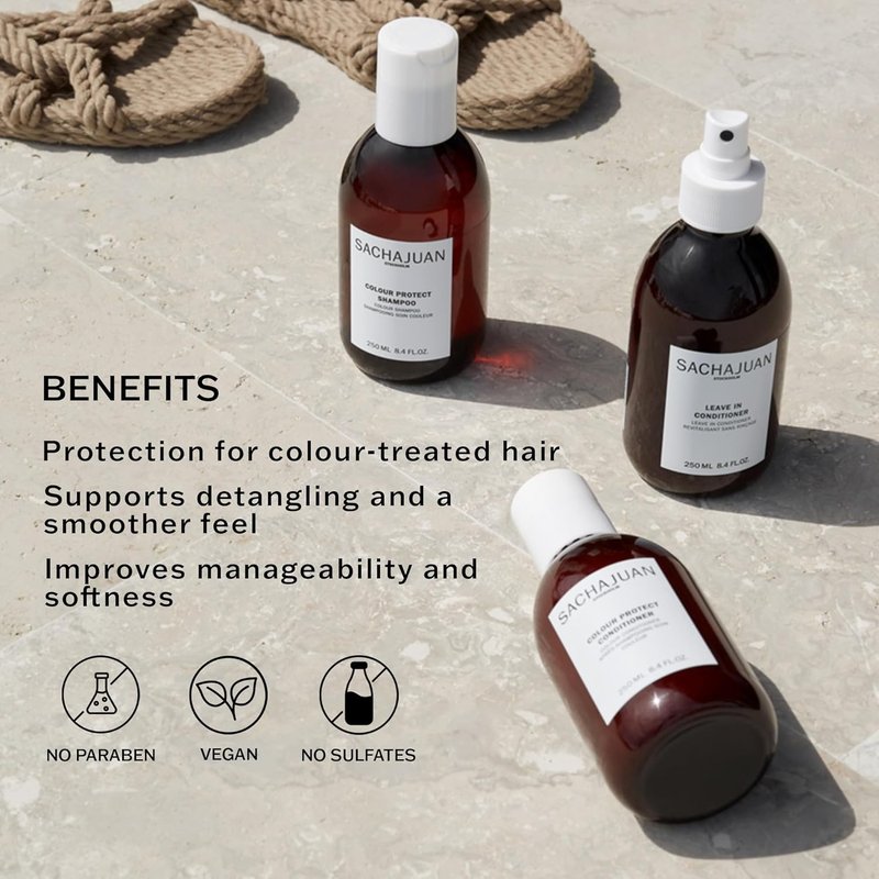 SACHAJUAN Colour Protect Shampoo & Conditioner Set - Prevent Color Fade & Preserve Brilliance | UV Defense | Vegan, Paraben-Free | 2 x 8.45 oz