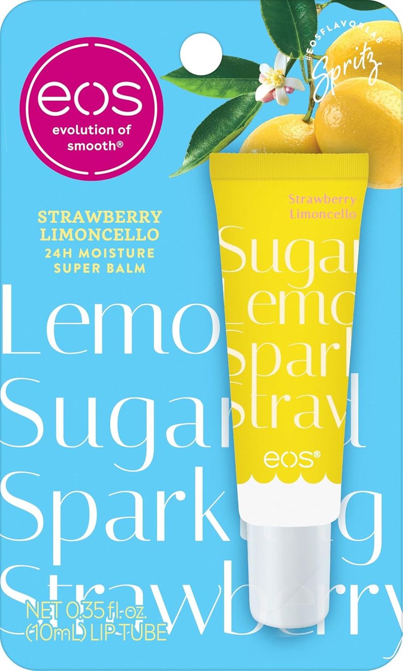 EOS Limited Edition 24H Moisture Super Balm - Strawberry Limoncello Hydrating Lip Treatment for Dry Lips | 0.35 fl oz