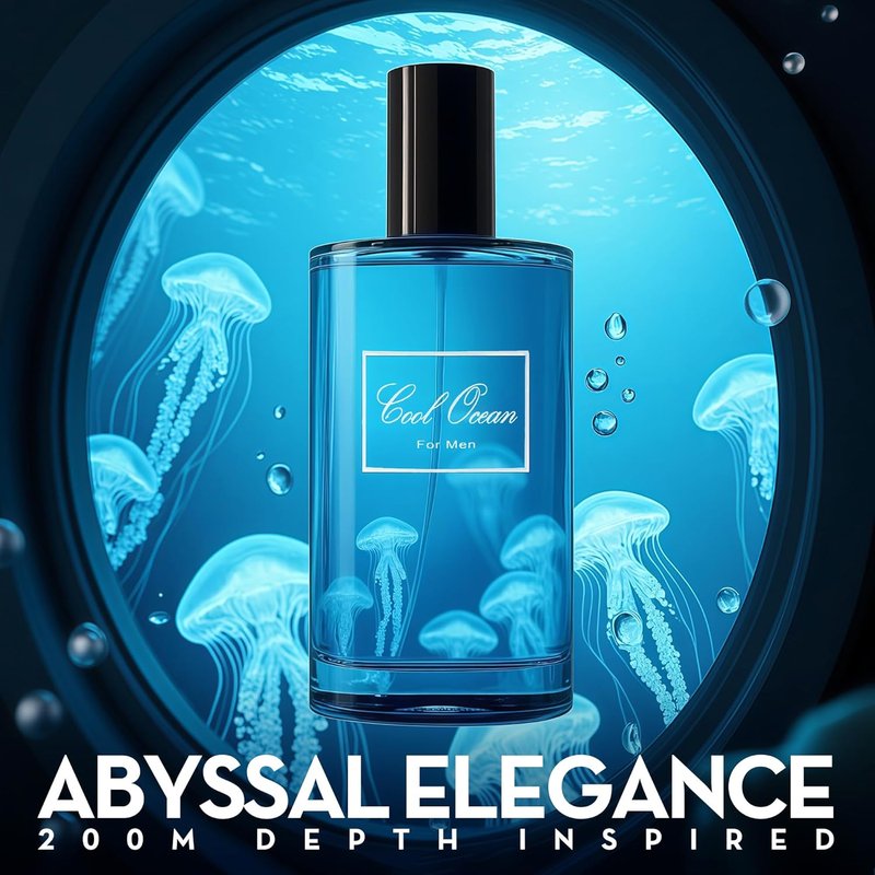A CENTER Men's Cologne Gift Set Include Blue Ocean,Cool Ocean,Amazing Code & Invincible - 3.4 Fl Oz Each | Vanilla Bourbon, Leather & Amber Floral Fragrance | Luxury Eau de Toilette