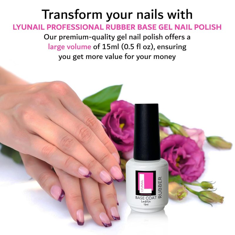 Rubber Base Gel - 15ml | Long-Lasting Nail Strengthener for Perfect Soak Off & UV/LED Use