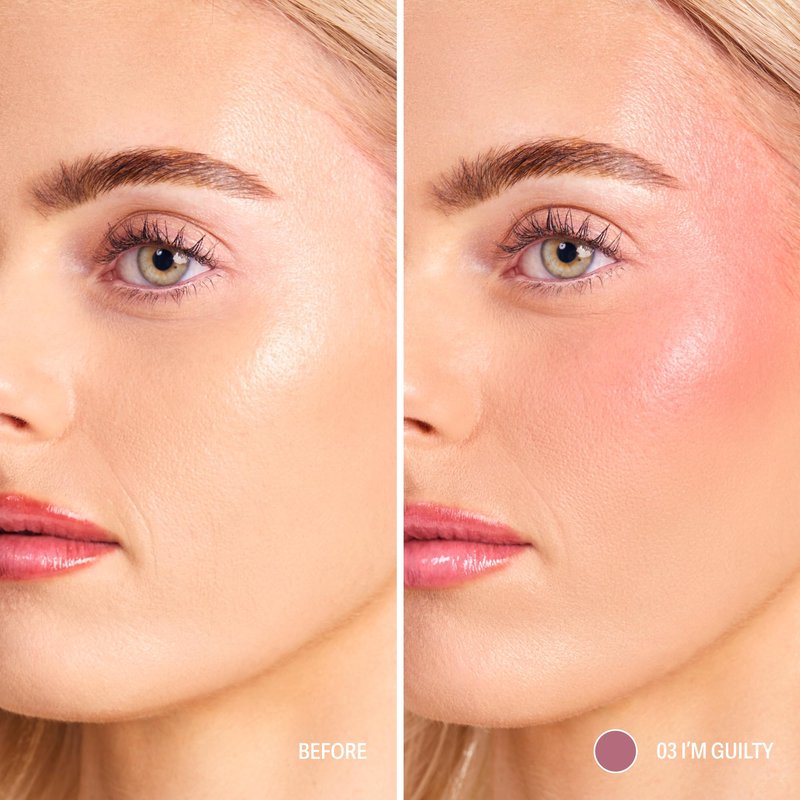 Sacheu Cheek STAY-N Liquid Blush for Cheeks — High Pigment, Buildable, Lightweight Cream Blush for Dewy & Radiant Flushed Cheeks — Long-lasting & Cruelty Free, I'm Guilty