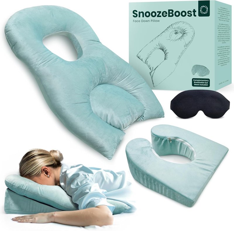 Skiennix Face Down Pillow - Ideal Support for Eye Surgery Recovery | Comfortable Massage Bed Pillow