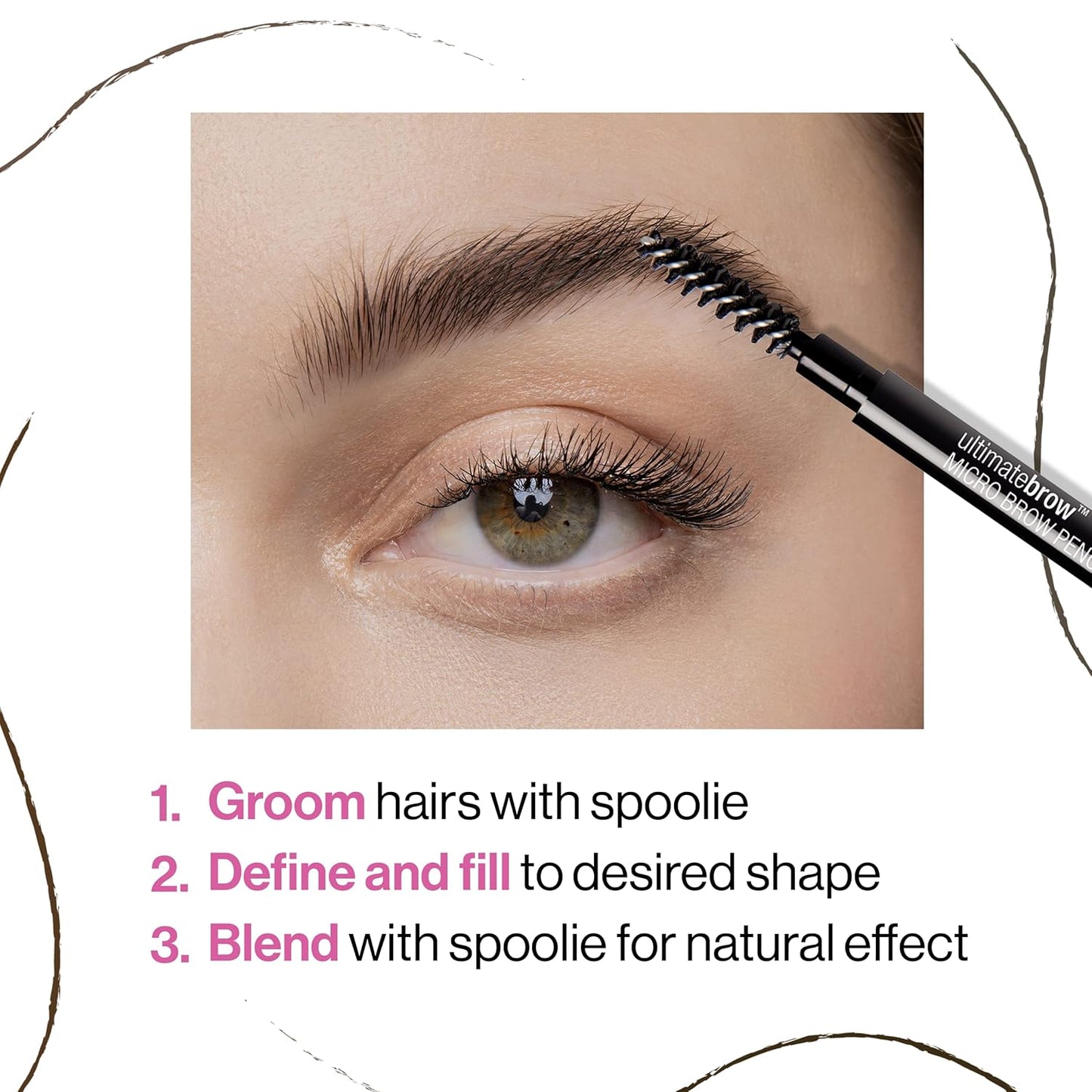 Wet n Wild Ultimate Brow Micro Eyebrow Pencil - Soft Brown, Ultra-Fine 1.5mm Tip for Precise Hair-Like Strokes