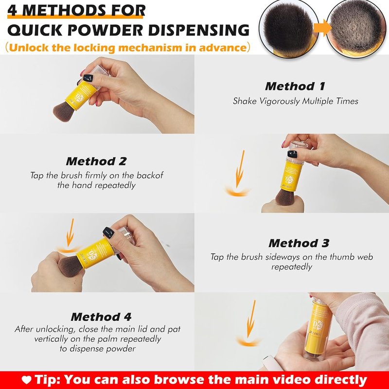 Mineral Powder Sunscreen - SPF 50 Brush-On for Face, Scalp & Hair | Matte Oil Control, Lightweight Finishing Powder - #01 Translucent