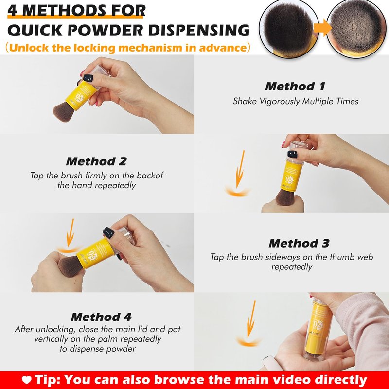 Mineral Powder Sunscreen Setting Makeup - SPF 50 Brush On Sunscreen for Face & Scalp & Hair, Natural Matte Loose Finishing Powder, Oil Control Lightweight Breathable (Medium)